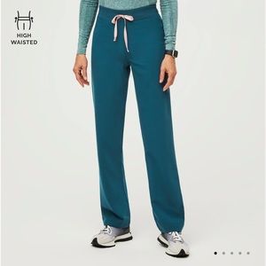 Figs- Livingston Basic Scrub Pant in Caribbean Blue